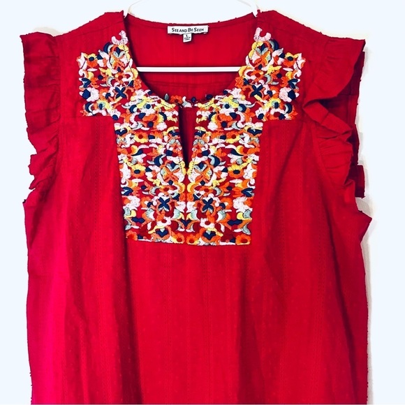 2/$25 See And Be Seen - Festive Blouse - Picture 4 of 7